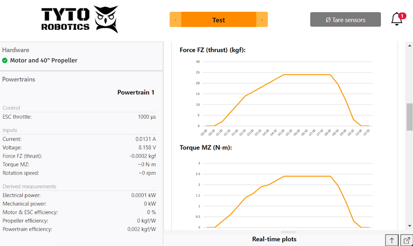 thrust stand testing software