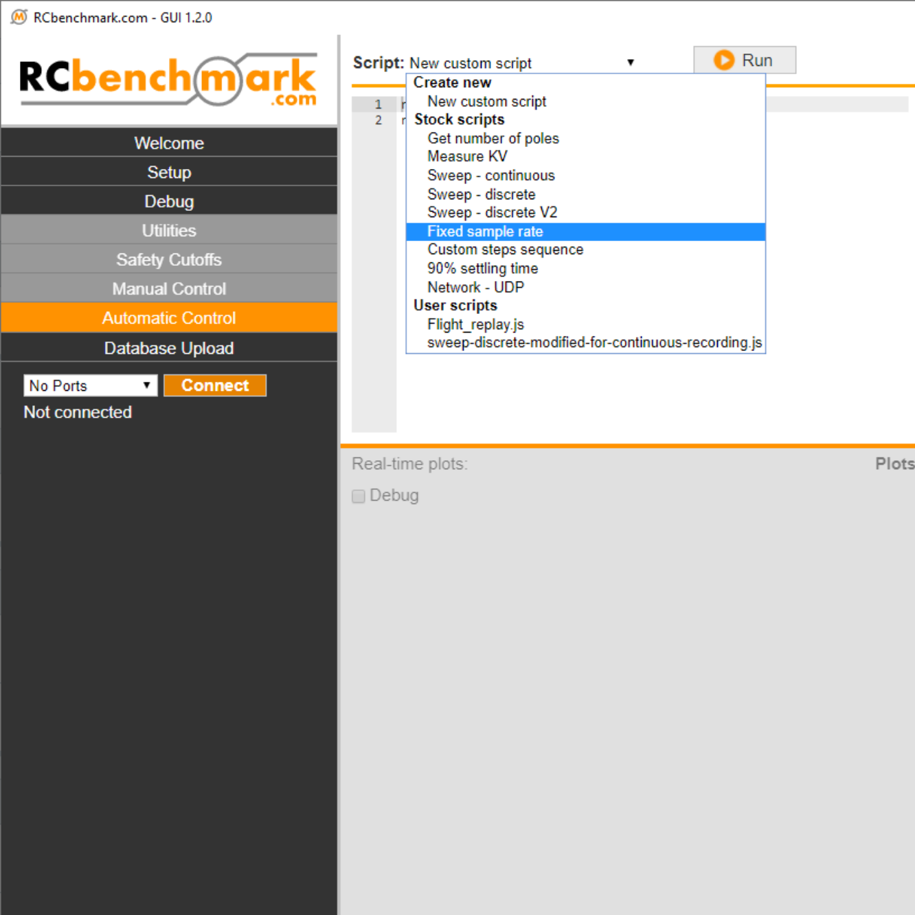 thrust stand software