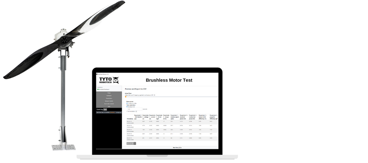 Flight Stand Software for Drone Testing - Tyto Robotics