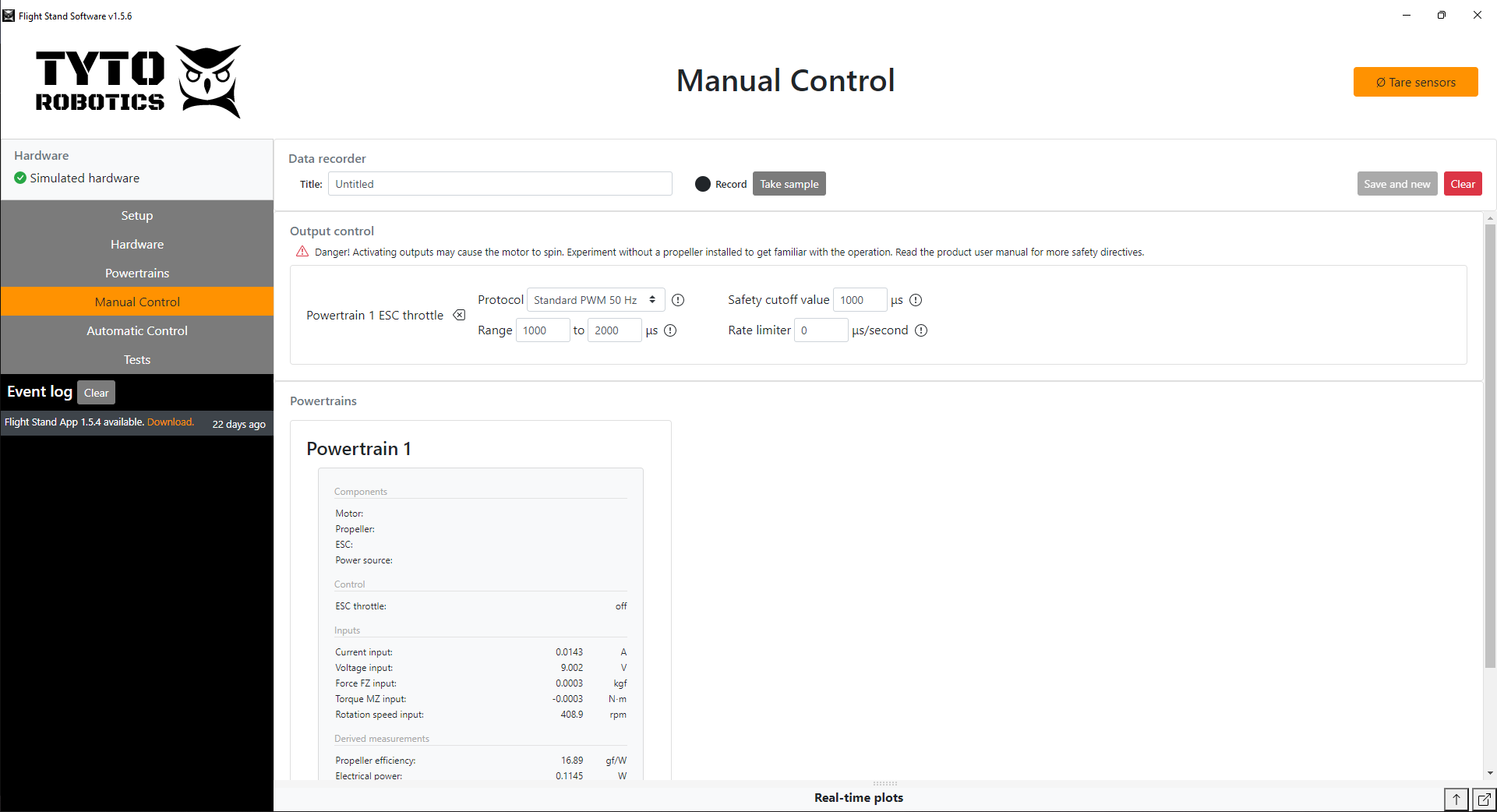 thrust stand software