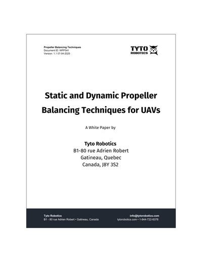 Static Balance Propeller Static and Dynamic Propeller Balancing for UAVs - Tyto Robotics
